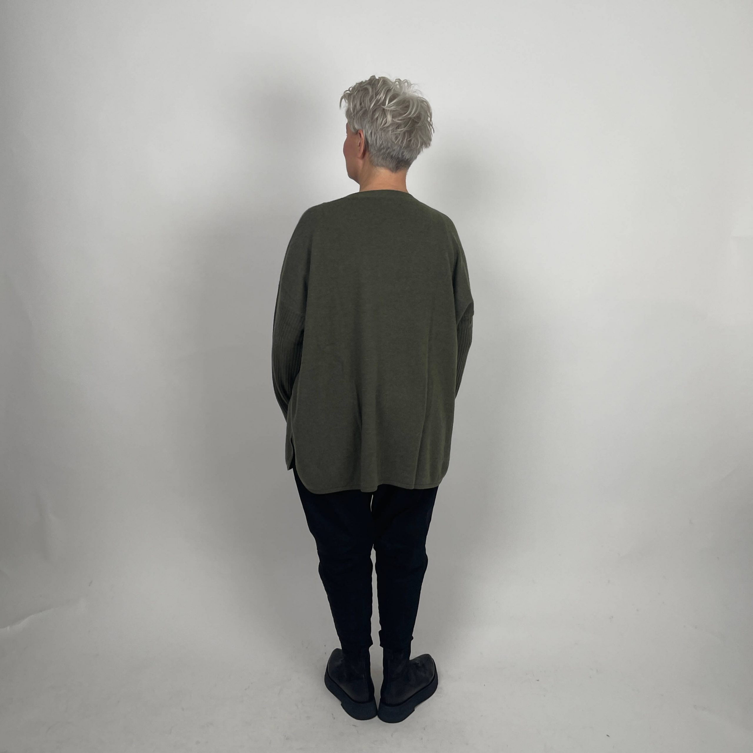 ESTHEME Cardigan kaki oversize