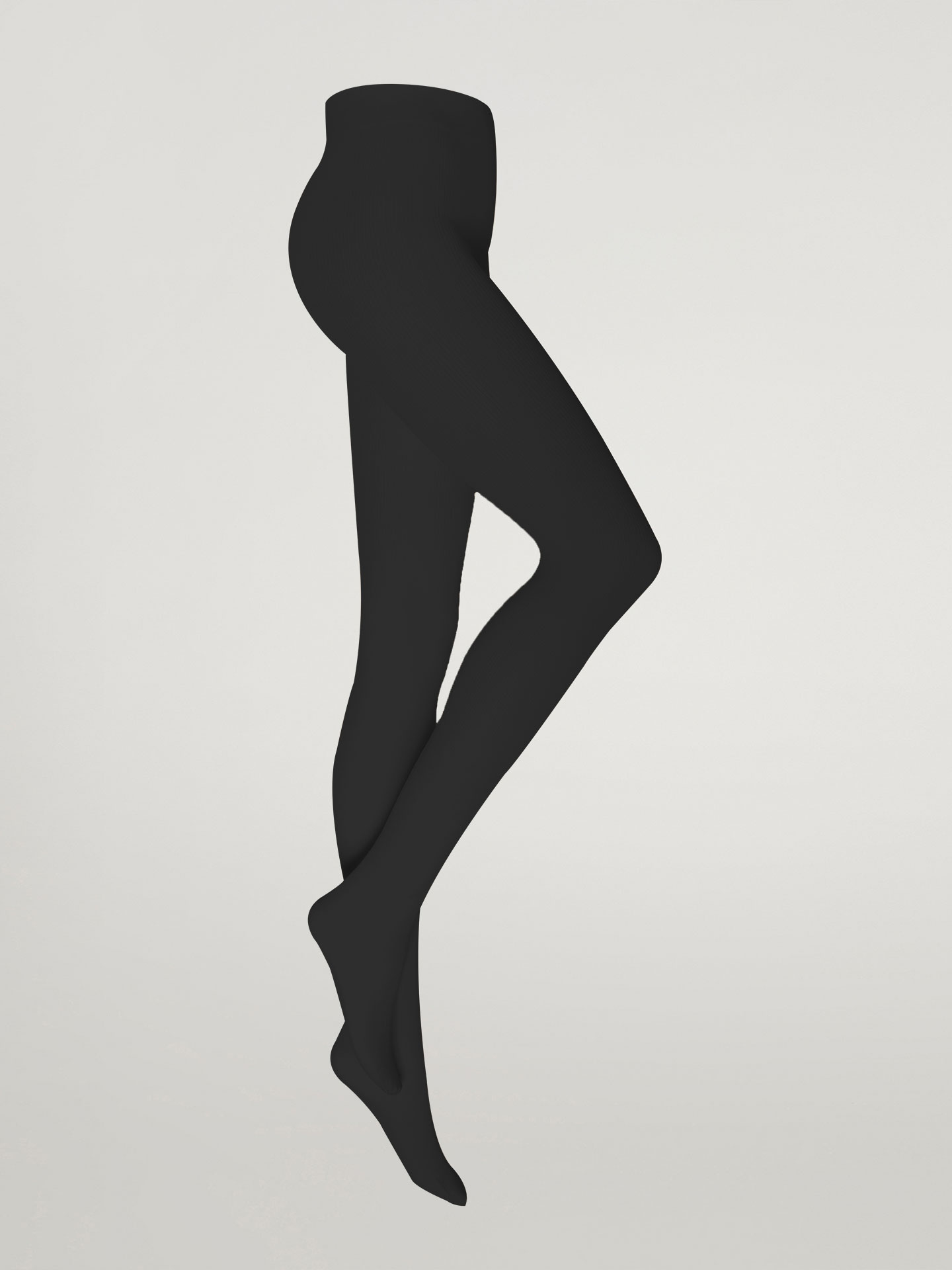 WOLFORD Mary cotton rib tights sort
