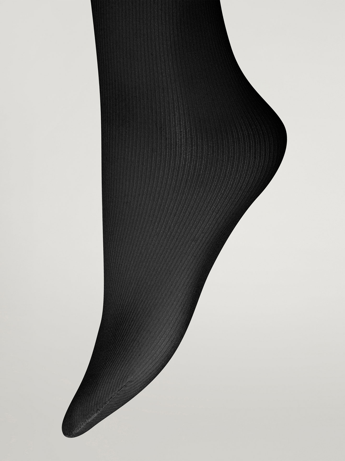 WOLFORD Mary cotton rib tights sort