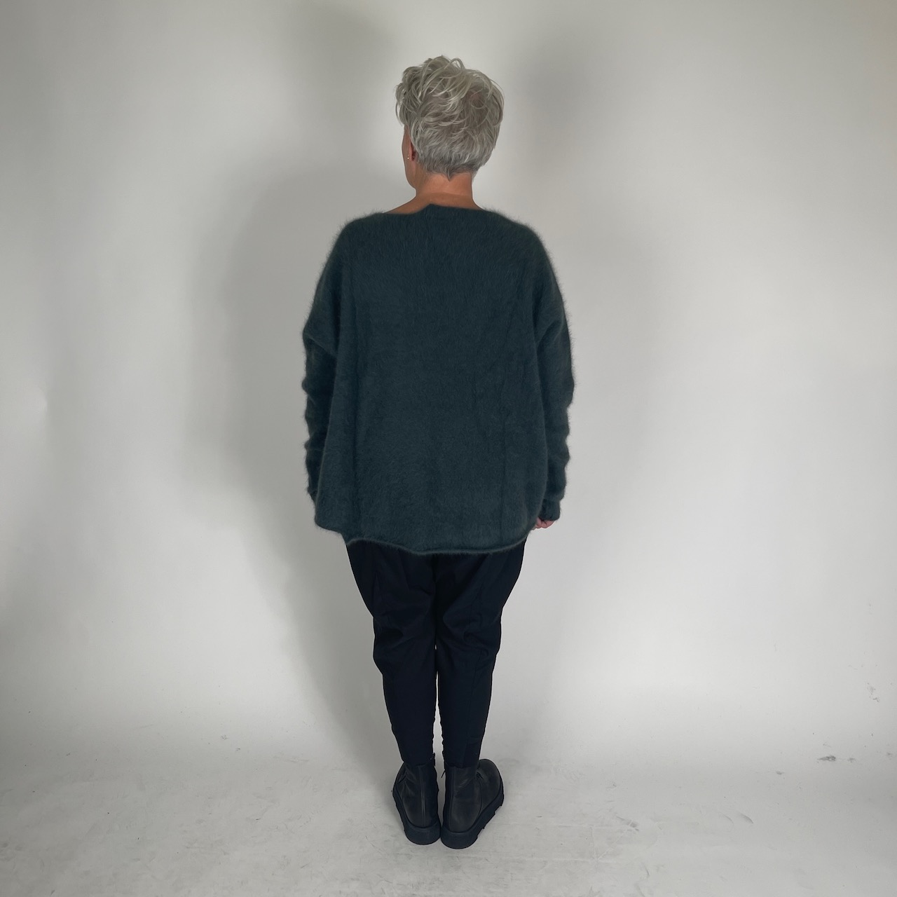 RUNDHOLZ Pullover racoonhair kobalt