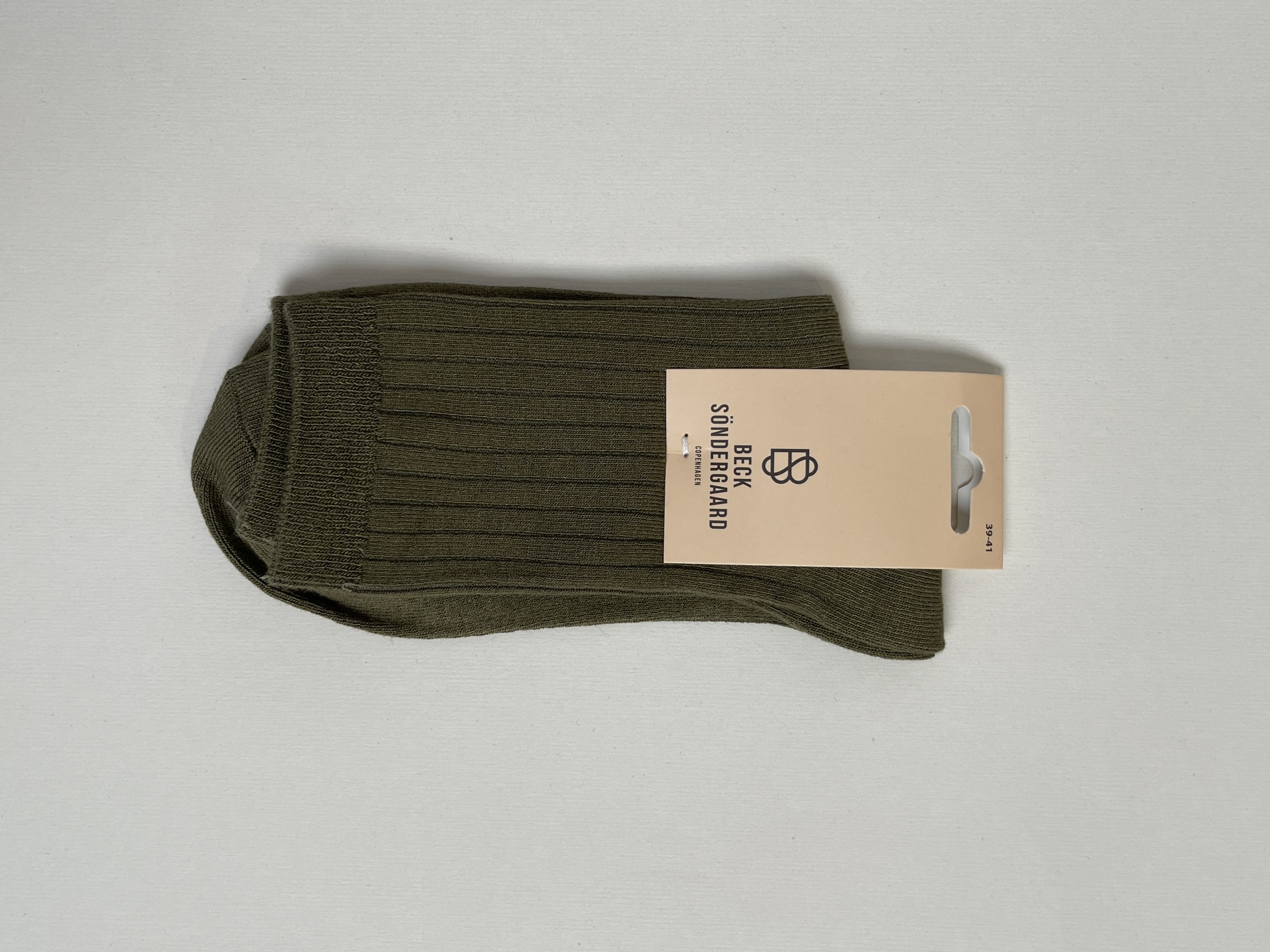 Elva solid sock burnt olive