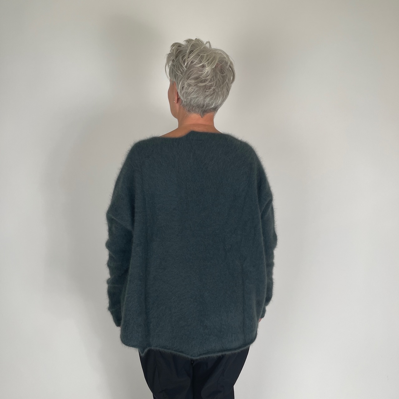 RUNDHOLZ Pullover racoonhair kobalt