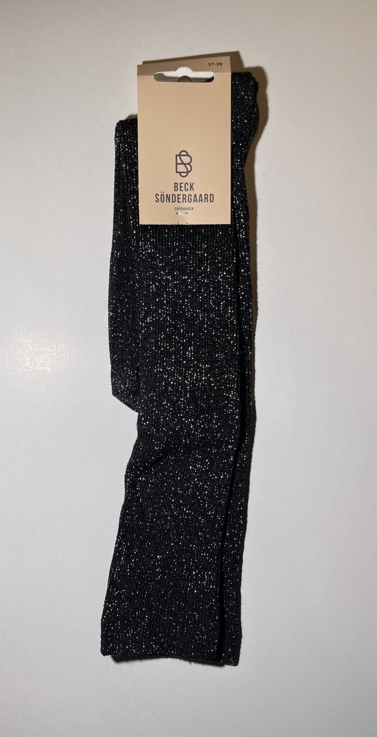 BECK SØNDERGAARD Didde long sock sort-sølv